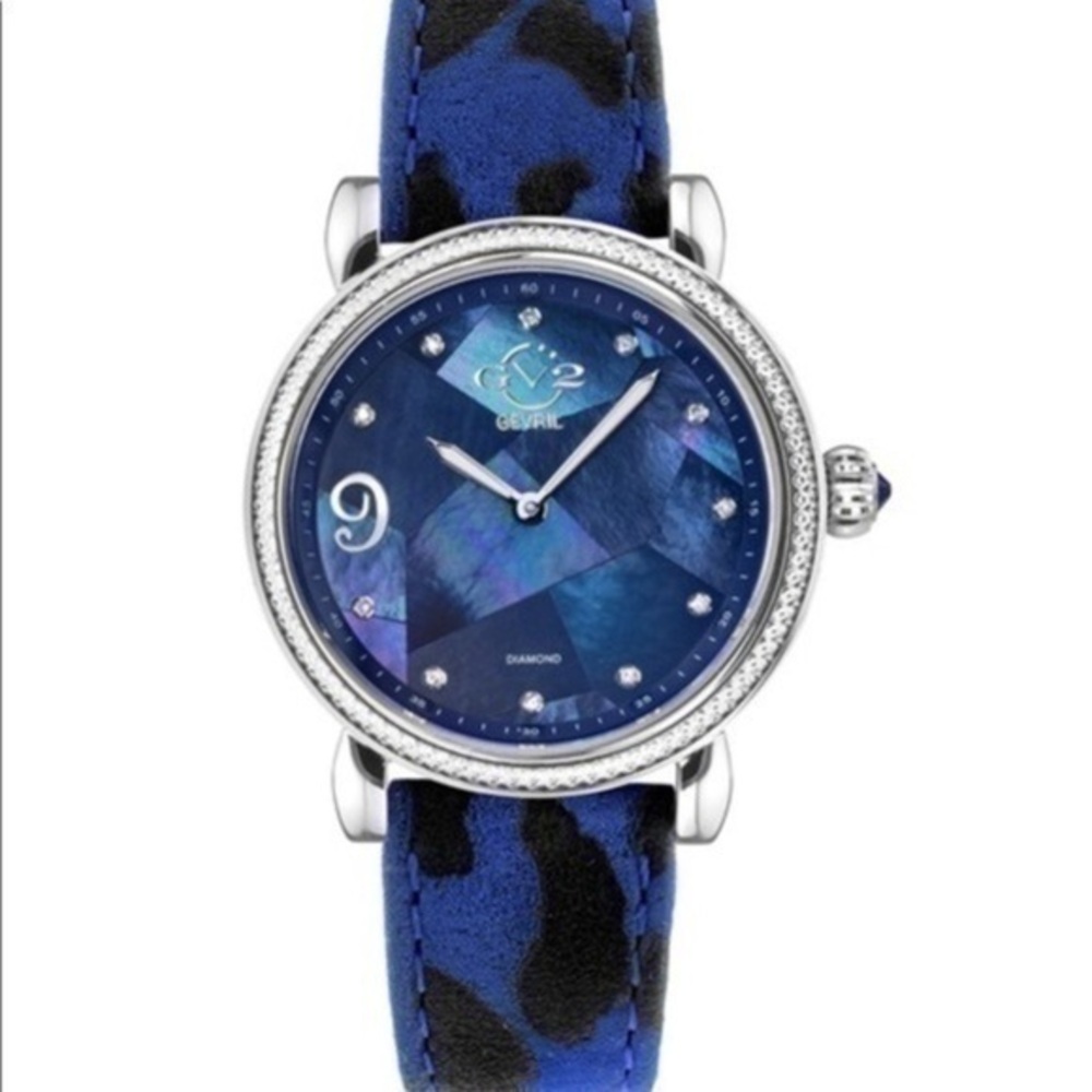 NEW Blue Sapphire Diamond Swiss watch